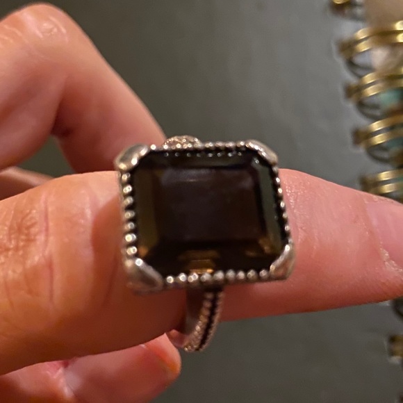 Jewelry - Antique Smoky Quartz and Sterling Silver ring